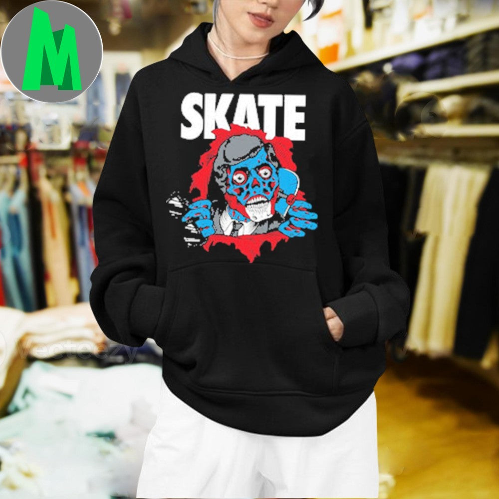 Design Skate Zombie Phone Graphic T-Shirt