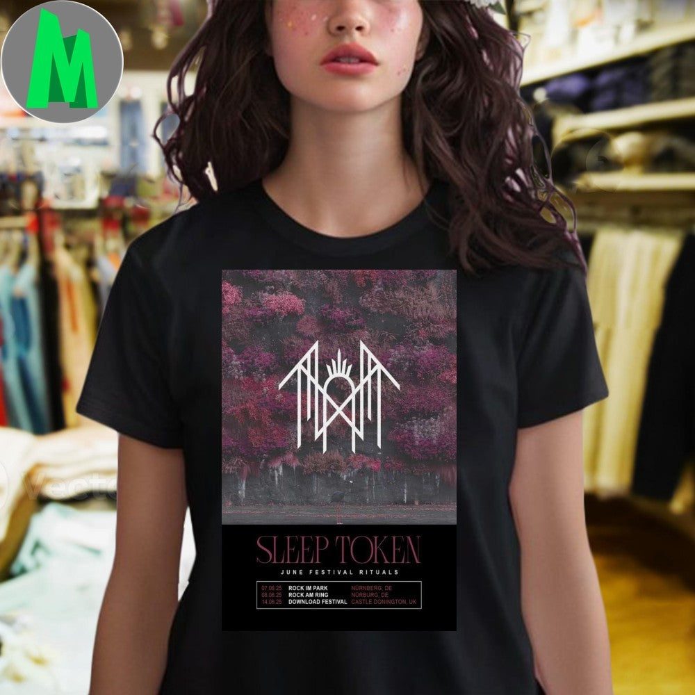 Design Sleep Token June Festival Rituals 2025 Tour Graphic T-Shirt Band Merch Concert Tee