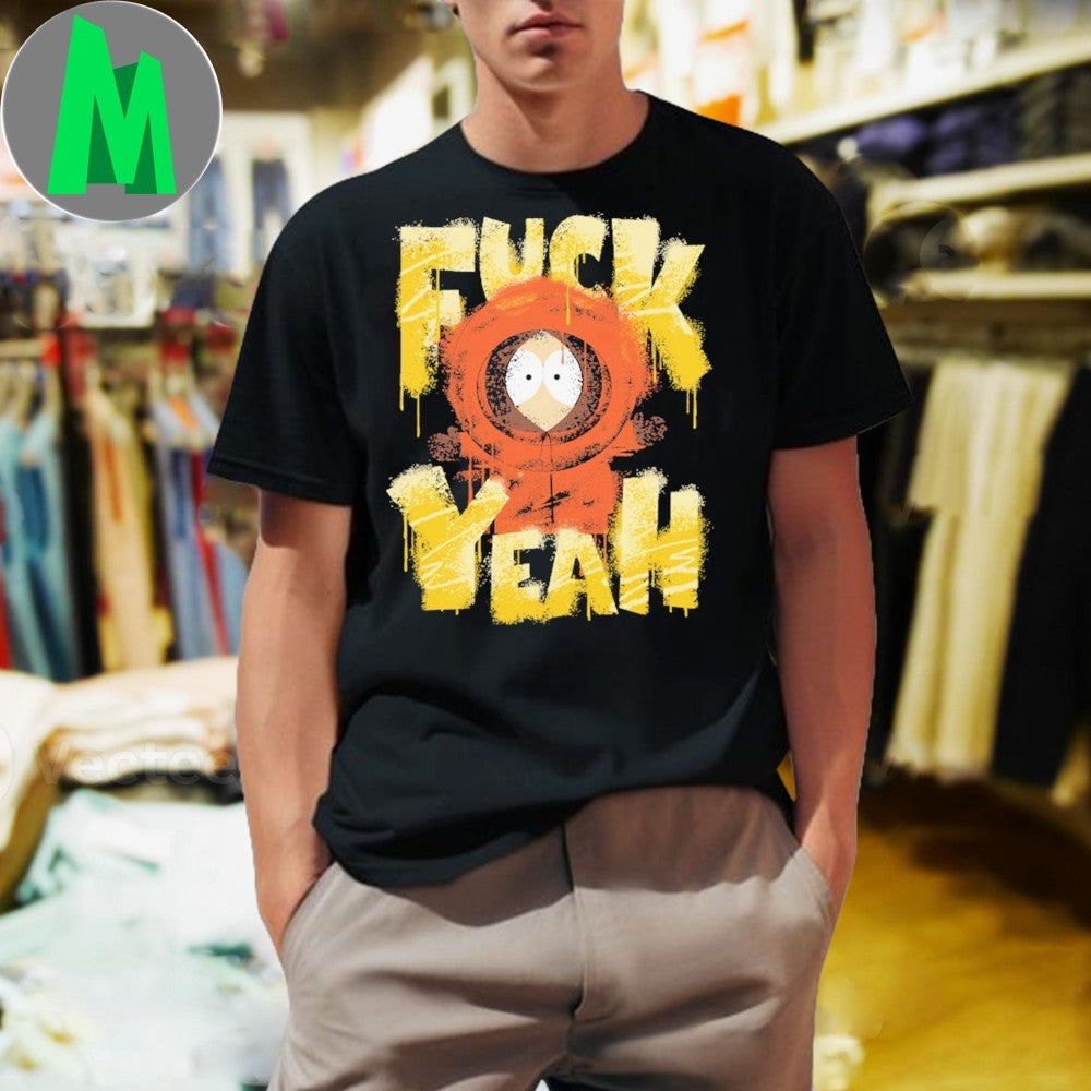 Design South Park Kenny Fuck Yeah Funny Cartoon Quote TV Show Shirt