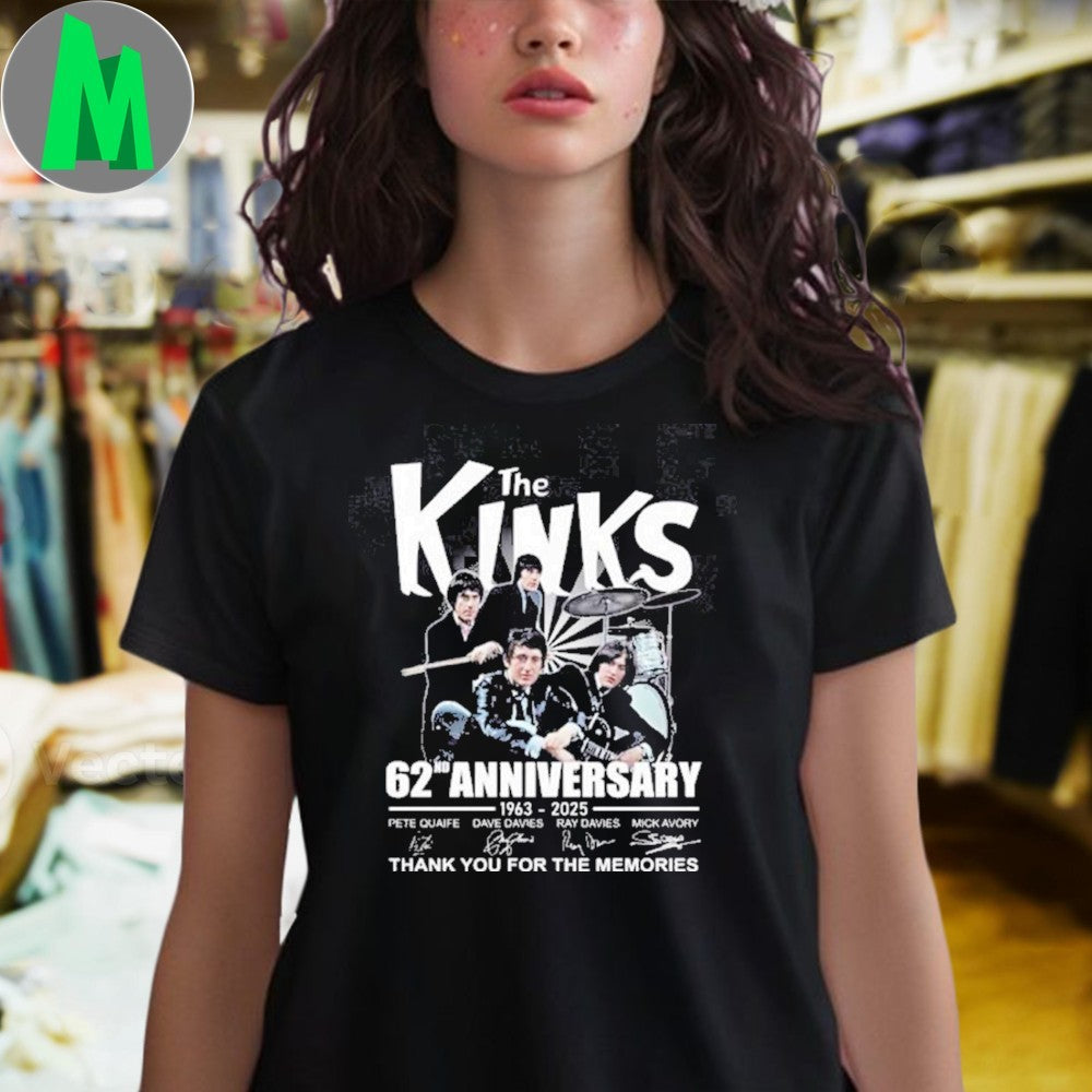 Design The Kinks 62nd Anniversary 1963-2025 T-shirt