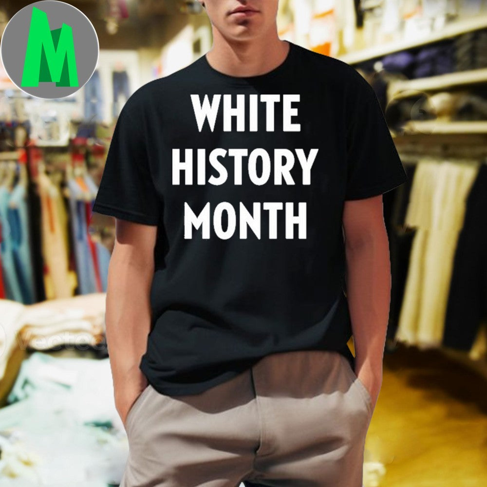 Design Tommy Robinson’s White History Month Slogan Graphic T-Shirt