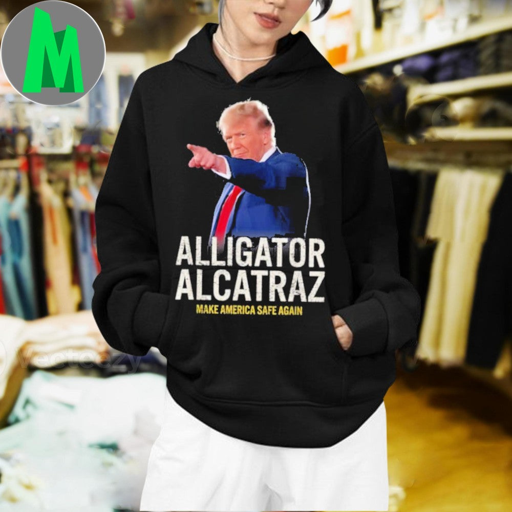 Design Trump Make America Safe Again Alligator Alcatraz Florida Everglade Shirt