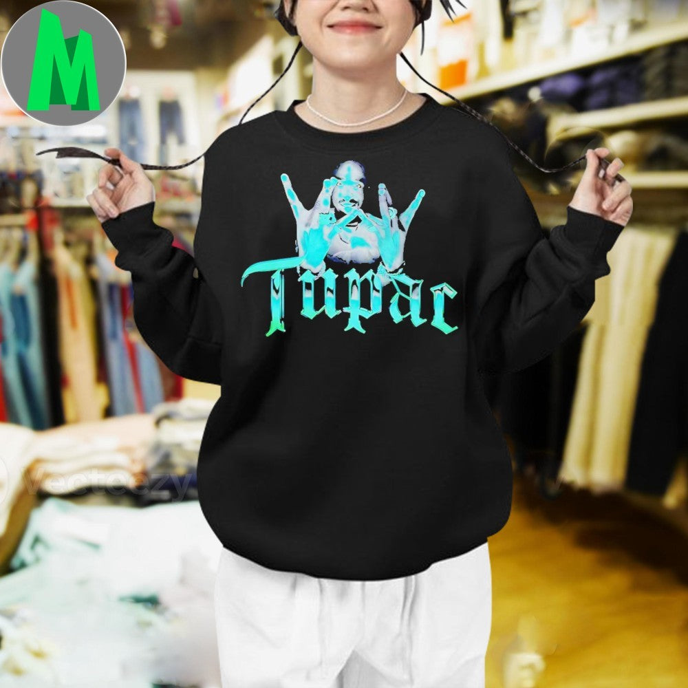 Design Tupac Shakur Westside Hand Sign Rap Hip Hop Shirt