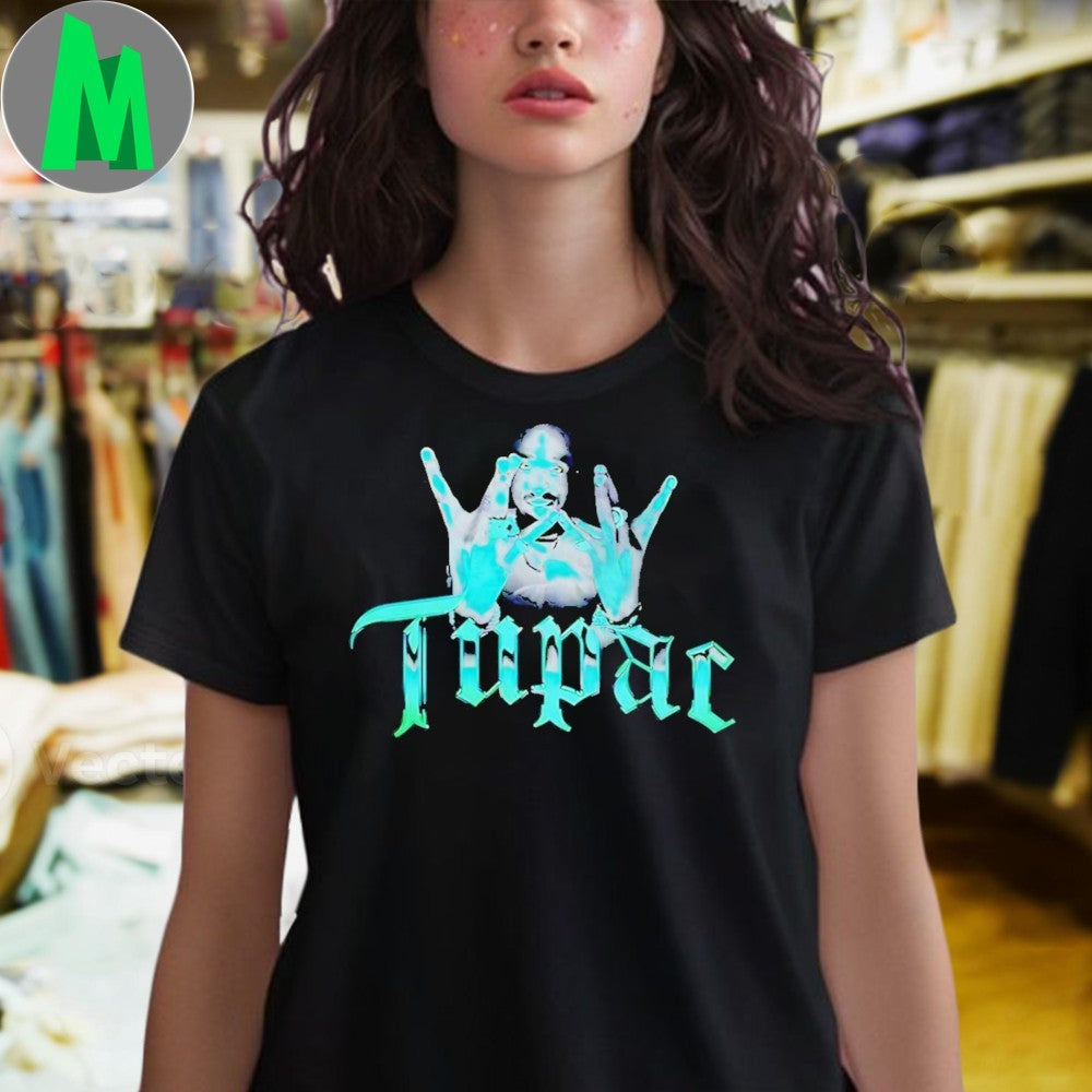 Design Tupac Shakur Westside Hand Sign Rap Hip Hop Shirt