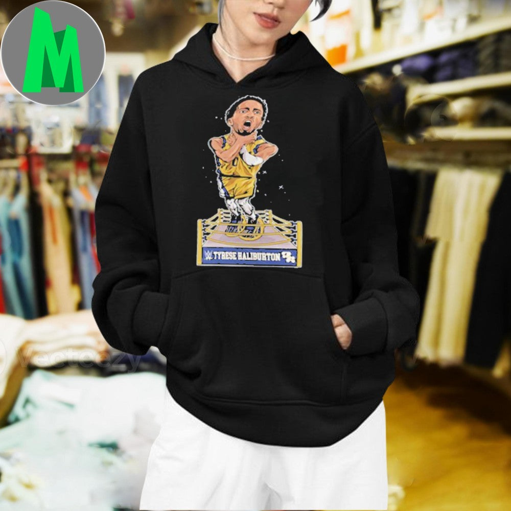 Design Tyrese Haliburton Indiana Pacers Basketball NBA Funny Meme Knicks Choke Wrestling Shirt
