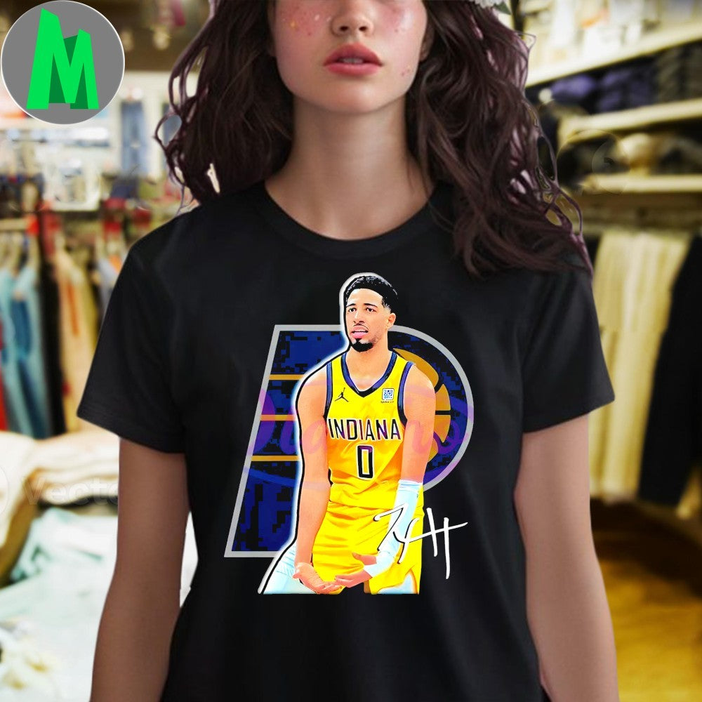 Design Tyrese Haliburton Indiana Pacers Signature Pose Shirt