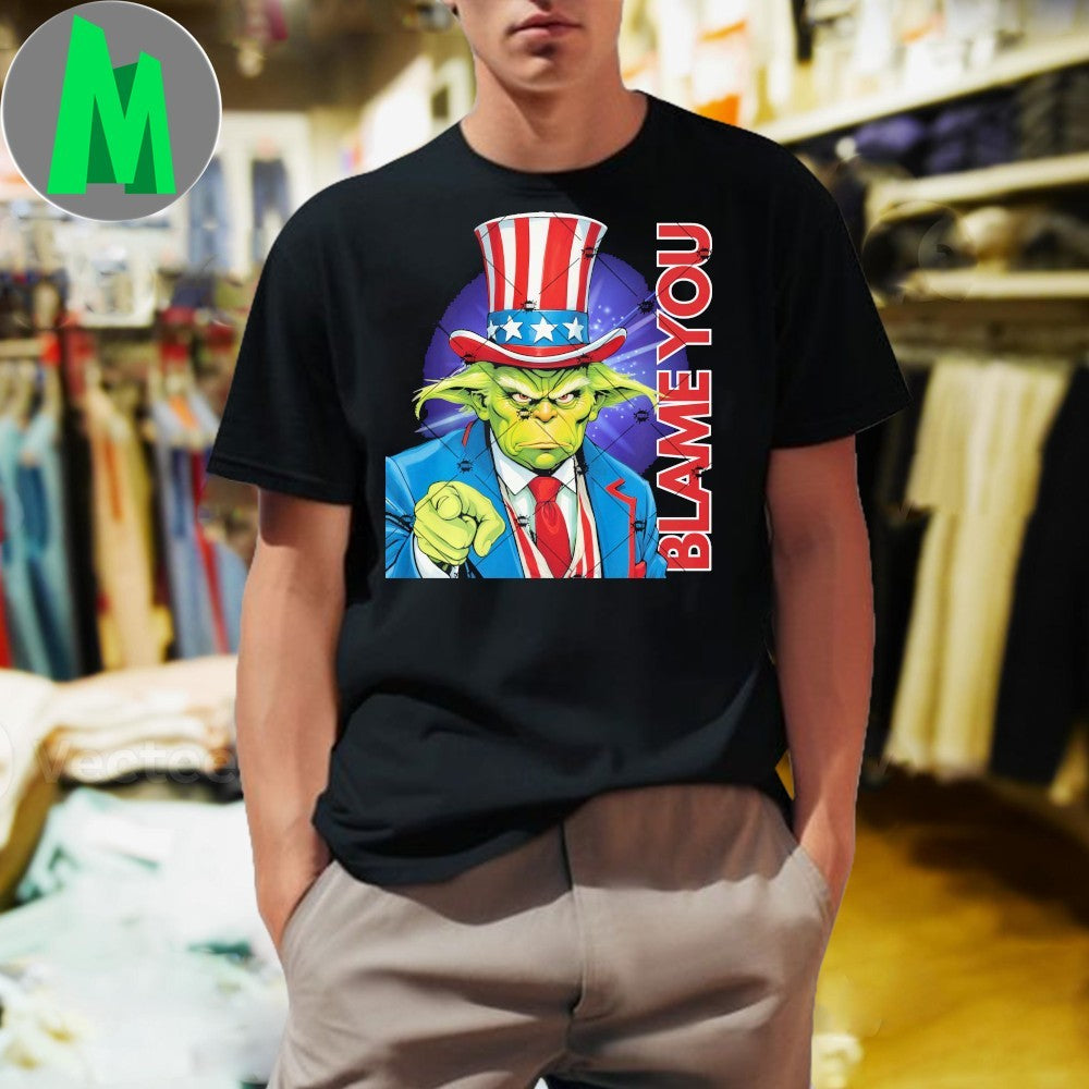Design Uncle Sam I Blame You July 4th Funny Graphic T-Shirt