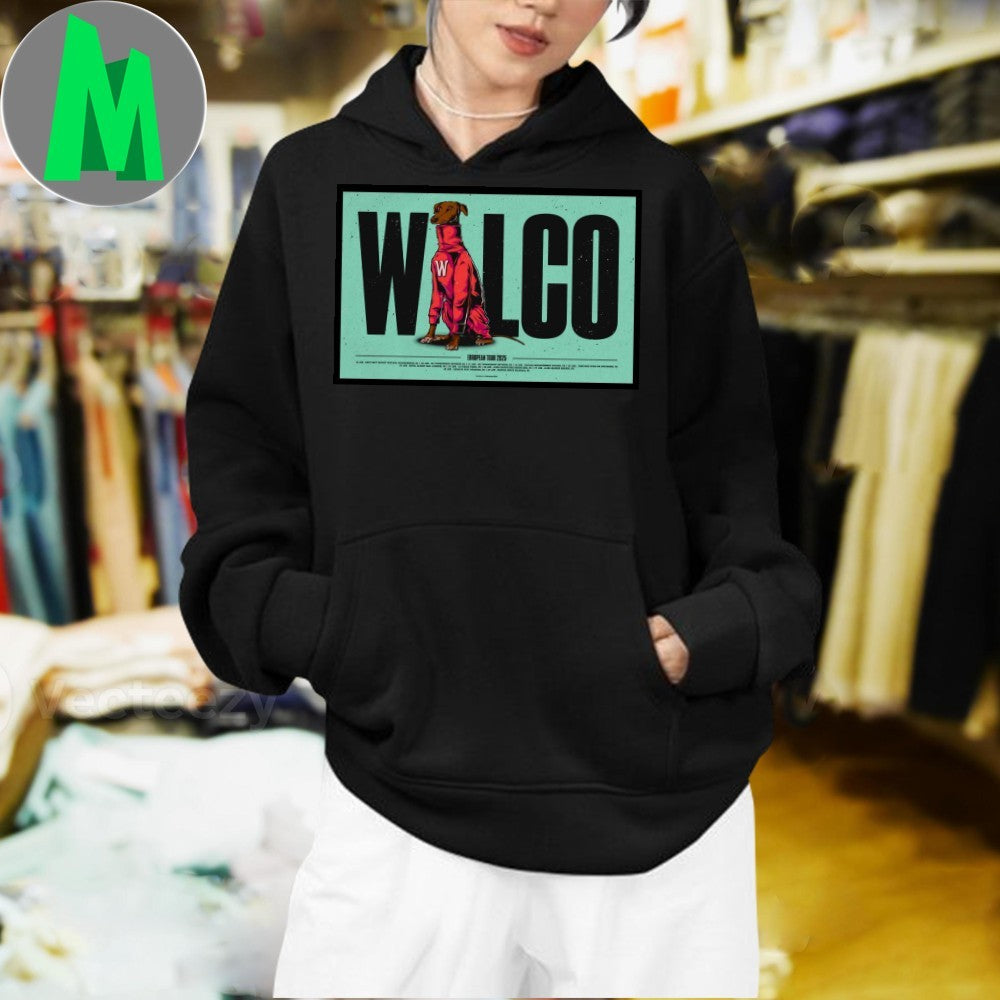 Design Walco (Wilco) June 2025 European Tour Dog Graphic T-Shirt