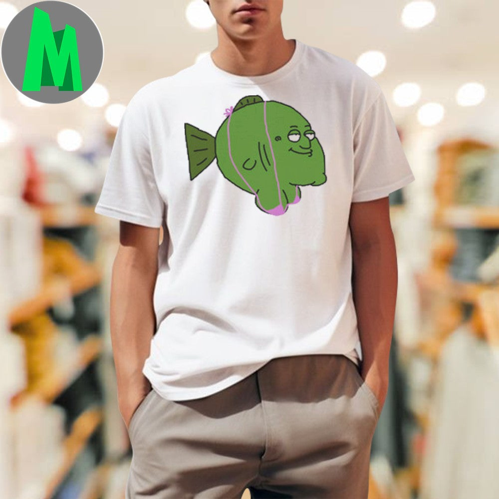 Design Worstshirts Interesting Fish Funny Cartoon White Shirt