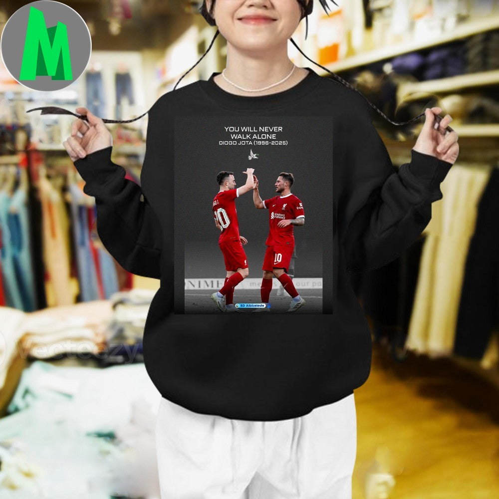 Design YOU WILL NEVER WALK ALONE DIOGO JOTA (1996-2025) Shirt