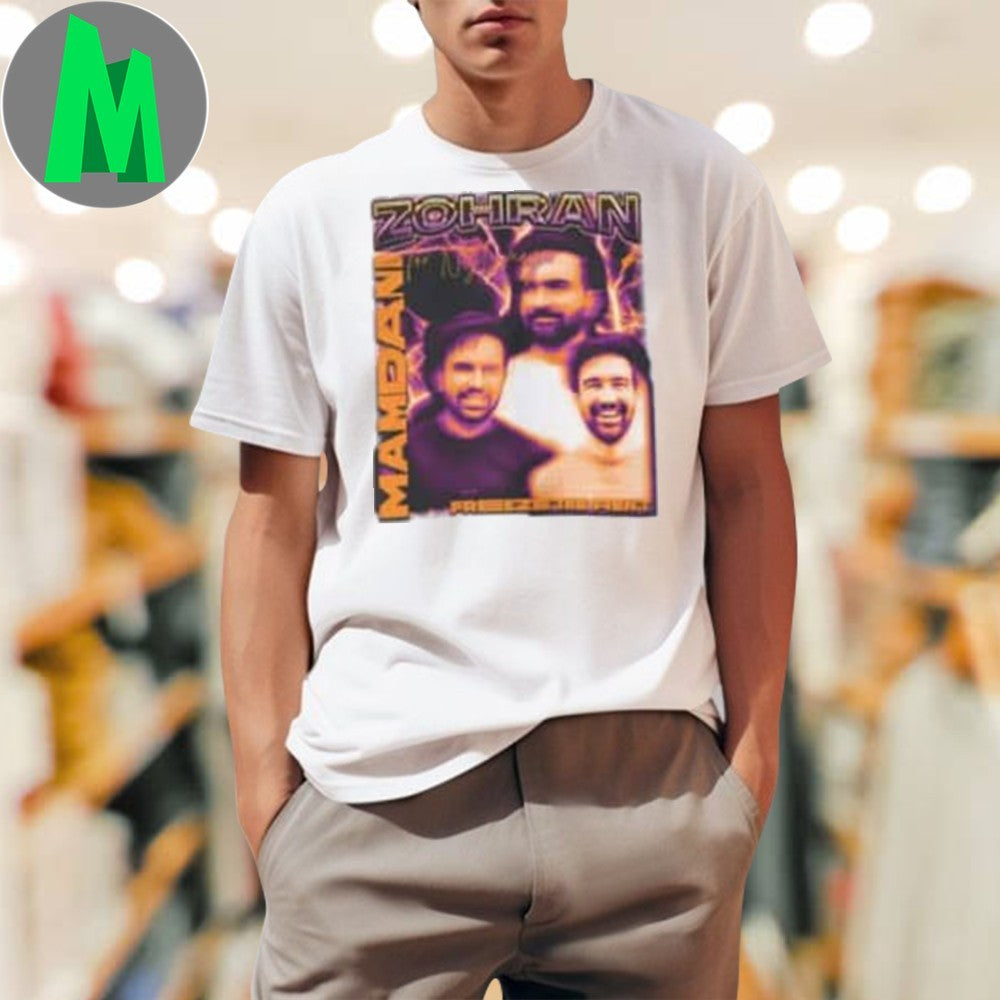 Design Zohran Mamdani Bootleg 90s Hip-Hop Style Campaign T-Shirt