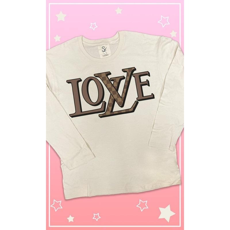 Designer Love Graphic Long Sleeve T-Shirt Hoodie, Sweatshirt | UrbanDripWear.com