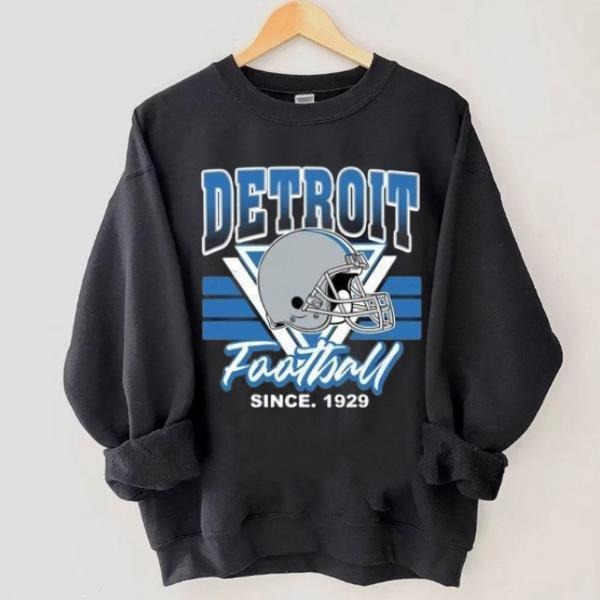 Detroit Football Vintage Collection - Shirts, Hoodies, Women's Apparel Sweatshirt Cotton Fit | UrbanDripWear.com