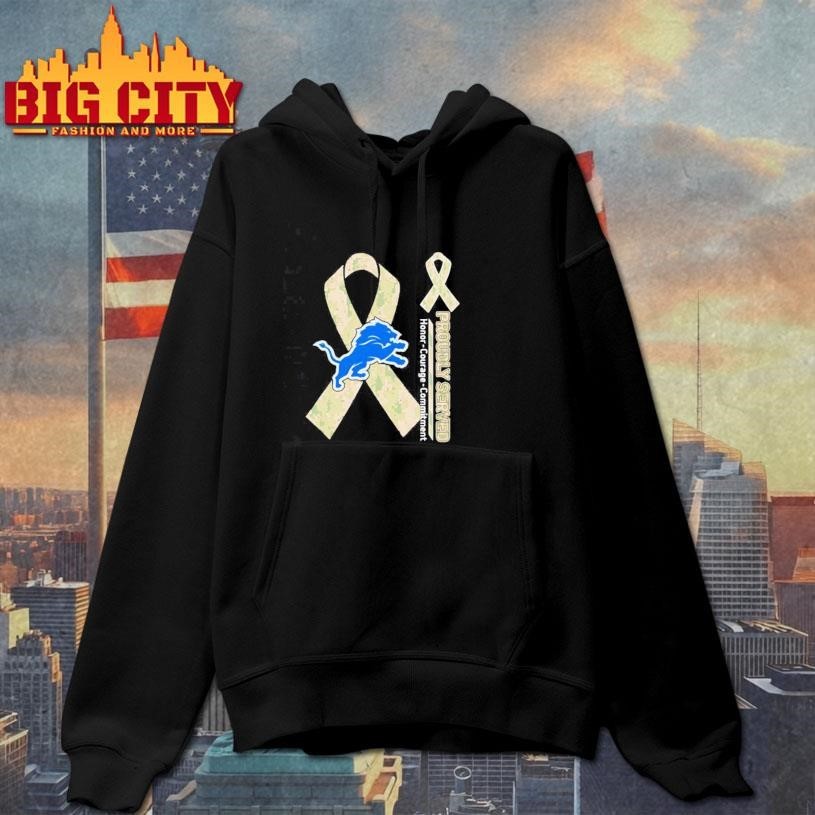 Detroit Lions Proudly Served Honor Courage Commitment Shirt