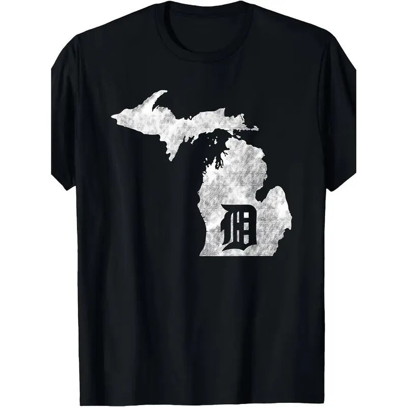 Detroit Michigan - Motor City, Midwest "D" Mitten T-Shirt Made in USA Hoodie, Sweatshirt | UrbanDripWear.com