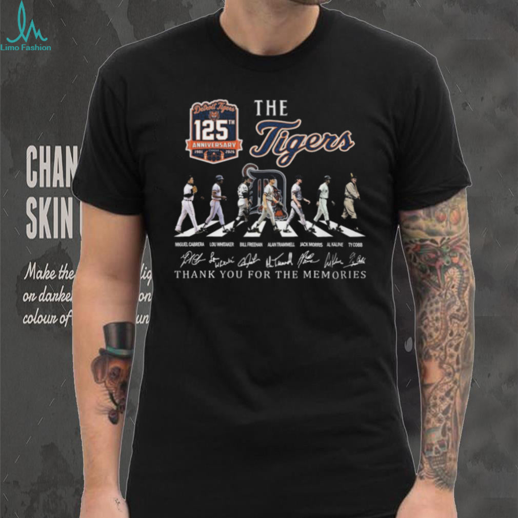 Detroit Tigers 125th Anniversary 1901 2026 Legends Abbey Road Signatures T Shirt
