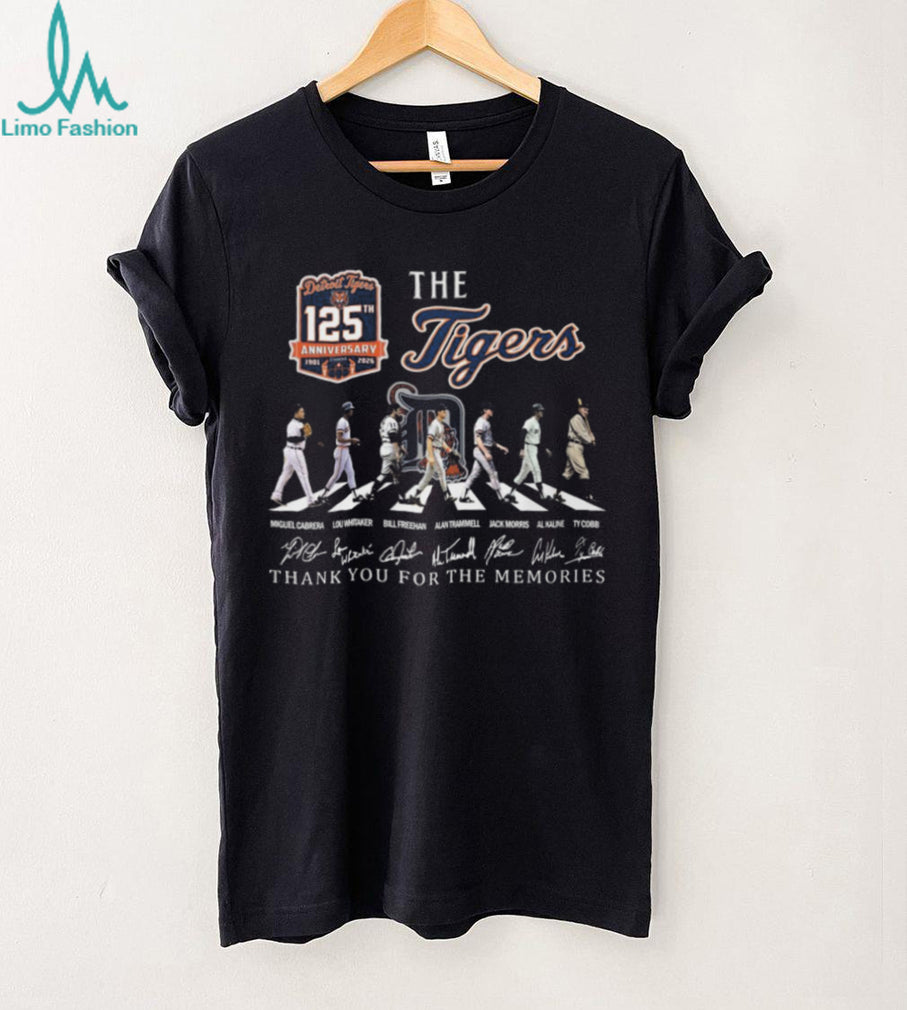 Detroit Tigers 125th Anniversary 1901 2026 Legends Abbey Road Signatures T Shirt