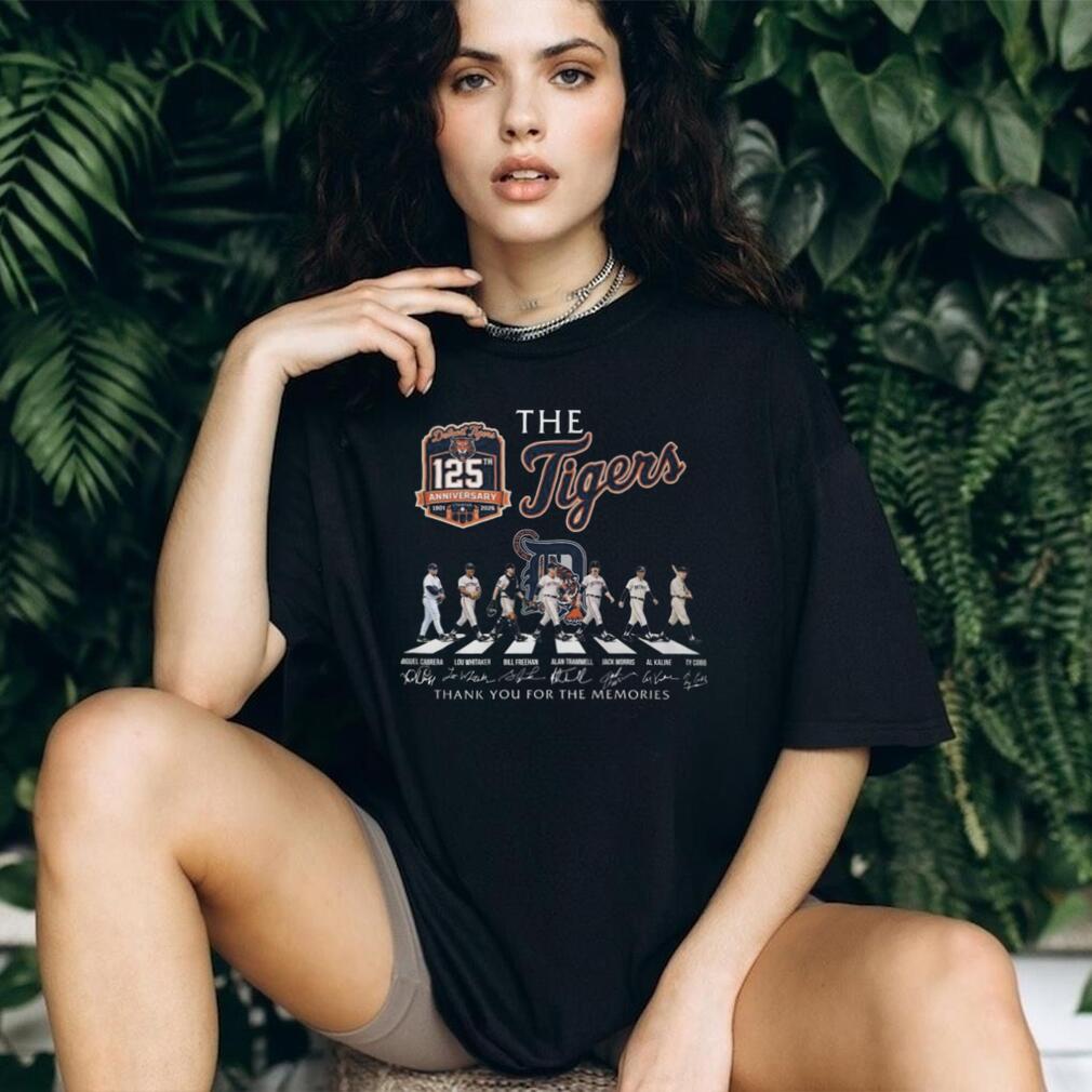 Detroit Tigers 125th Anniversary 1901 2026 Legends Abbey Road Signatures T Shirt