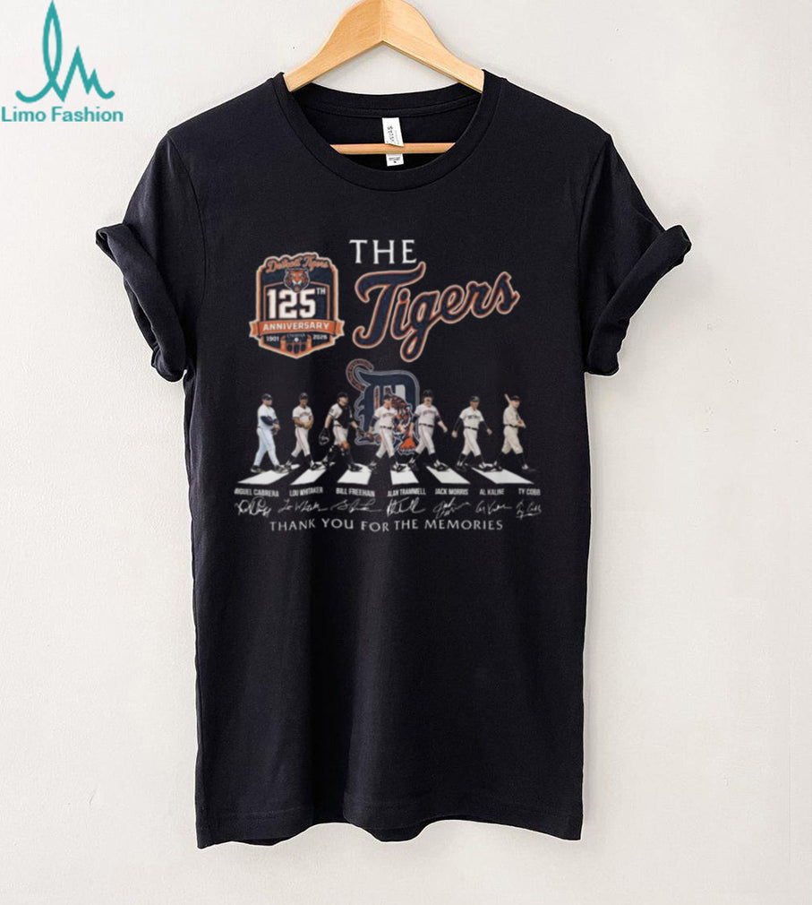 Detroit Tigers 125th Anniversary 1901 2026 Legends Abbey Road Signatures T Shirt