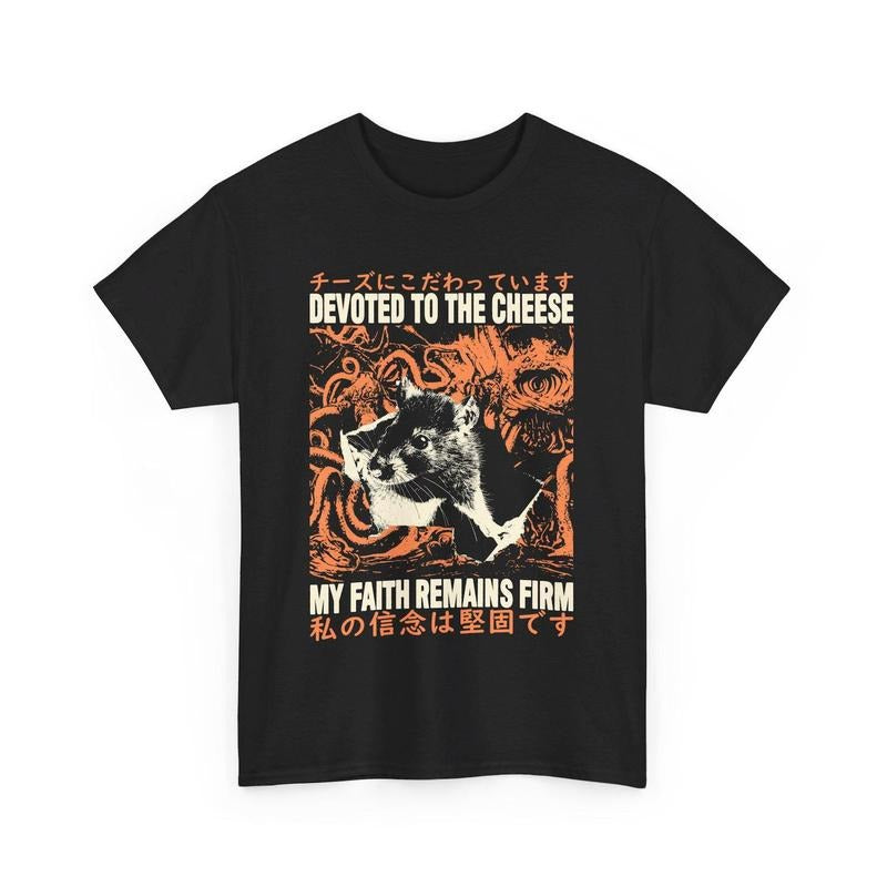 Devoted to the Cheese Vintage Rat T-Shirt Hoodie, Sweatshirt | UrbanDripWear.com