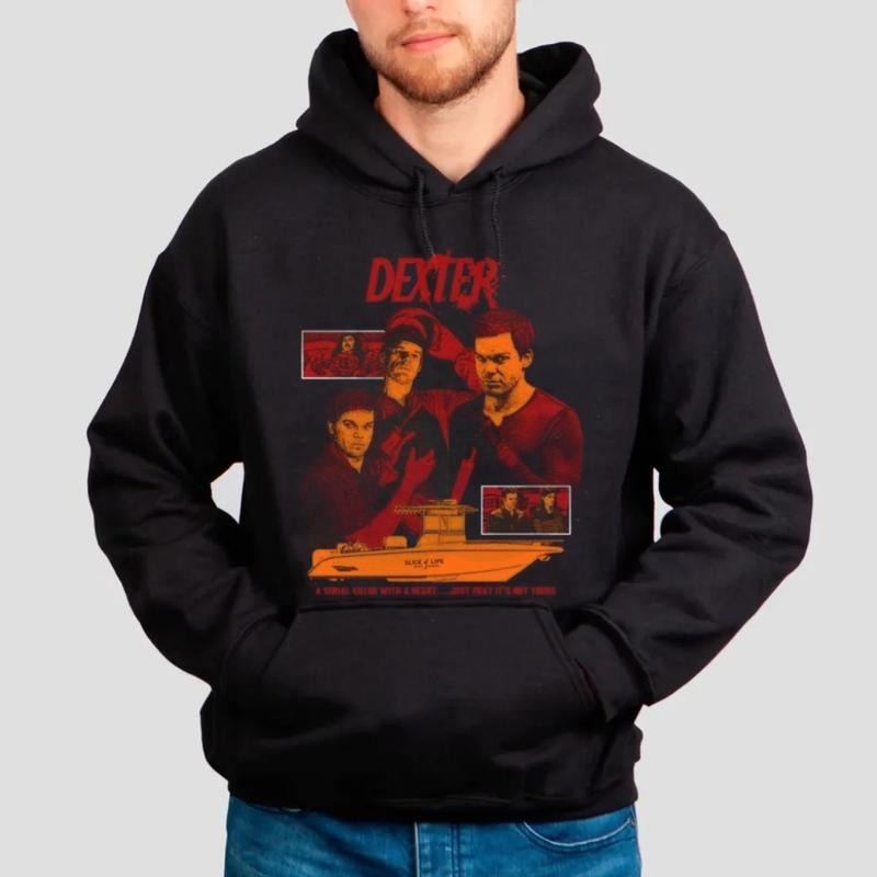 Dexter Sweatshirt, Dexter Bay Harbor Moonlight Fishing Shirt, Slice Of Life Shirt Hoodie, Unisex Sweater Pullover Tee...