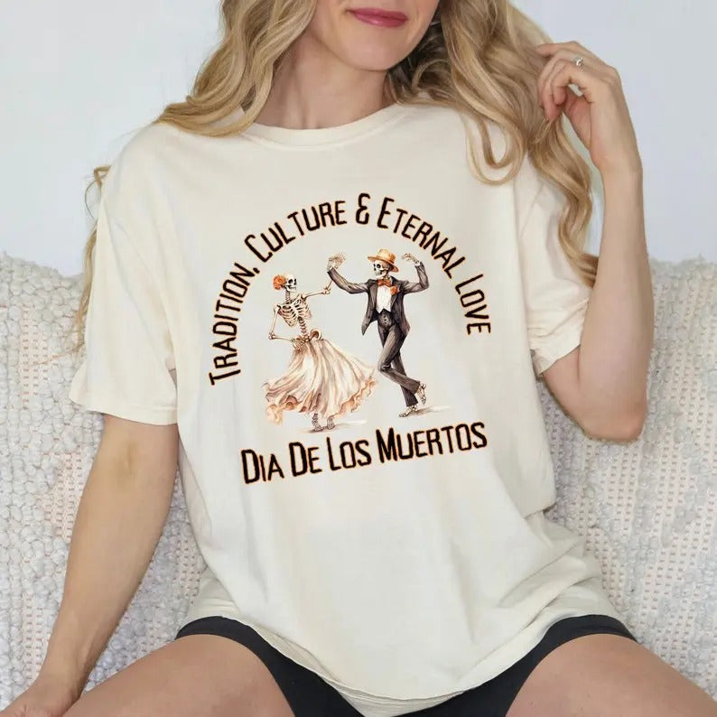 Dia De Los Muertos Comfort Colors Shirt, Day of Remembrance T-shirt, Gift for Mom or Grandma Top Womenswear Casual...