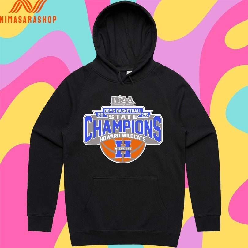 Diaa Boys Basketball 2026 State Champions Howard Wildcats Shirts