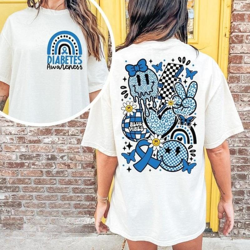Diabetes Awareness In November Wear Blue T-SHIRT, Diabetes Month T-Shirt Hoodie, Sweatshirt | UrbanDripWear.com