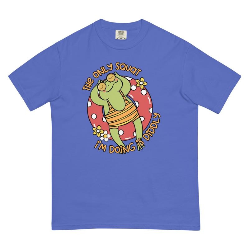 Diddly Squat Frog Graphic T-shirt, vintage graphic shirt Casual Oversized Cotton Shirt for the Comfort Fabric Top...