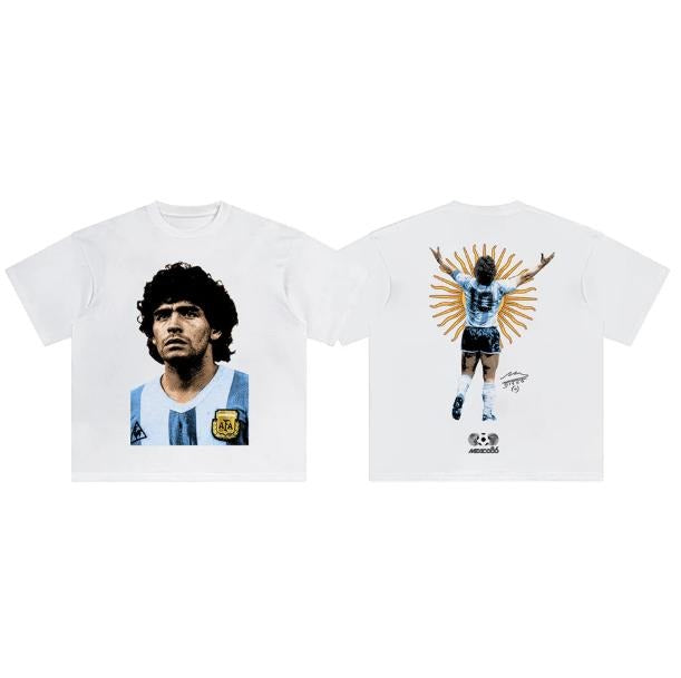 Diego Maradona Argentina T-Shirt, Maradona 2-Sided Vintage Graphic Tees, Unisex Soccer Shirt, Sport Merch, Gift For Fan,...