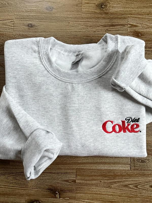 Diet Coke Embroidered Sweatshirt, Diet Coke Crewneck, I Need A Diet Coke Shirt, Trendy For Her, Holiday Gift sweater,...