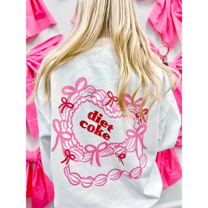 'Diet Coke Heart Cake' Front & Back Crewneck Sweatshirt T-Shirts, Hoodie | UrbanDripWear.com