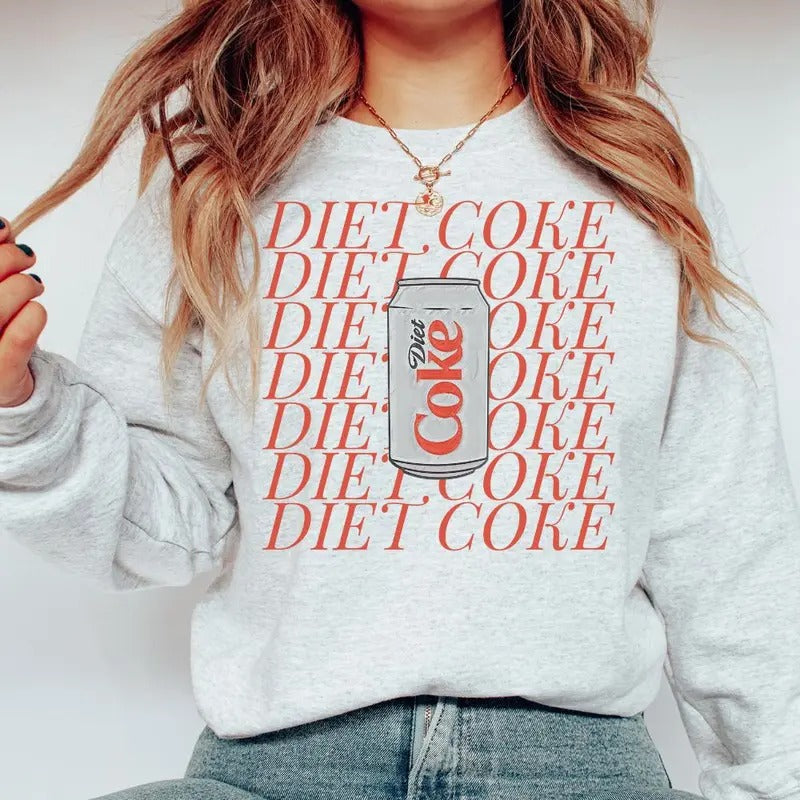 'Diet Coke Lover' Crewneck Sweatshirt T-Shirts, Hoodie | UrbanDripWear.com