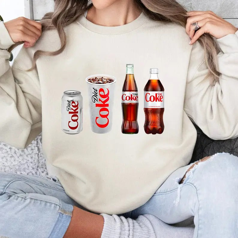Diet Coke Sweatshirt, Diet Coke Lover Sweatshirt, Funny Coke Shirt, Coke Lover Sweater Hoodie | UrbanDripWear.com
