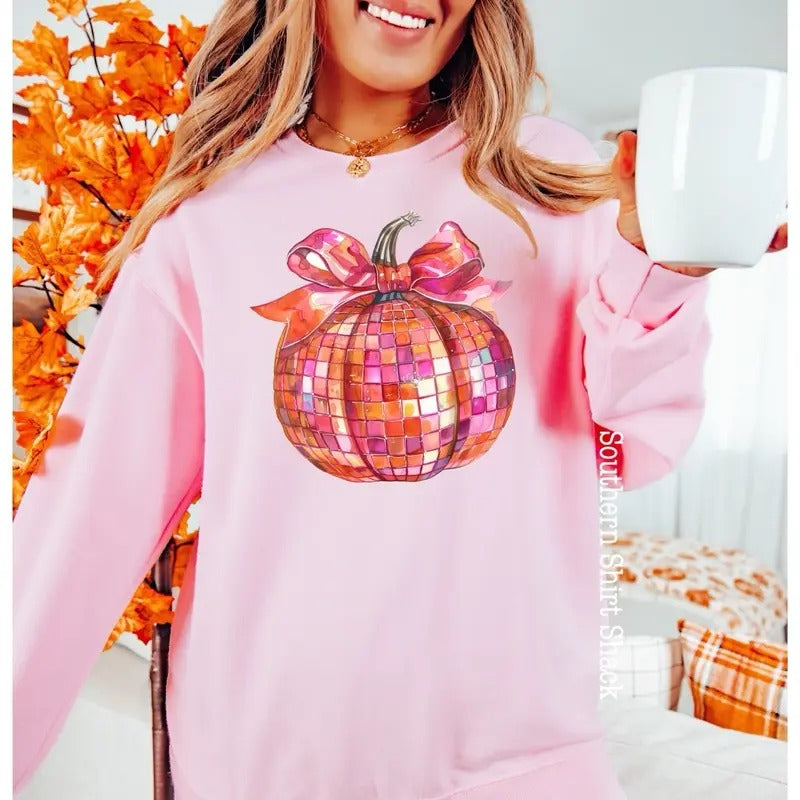 Disco Pumpkin Sweatshirt T-Shirts, Hoodie | UrbanDripWear.com