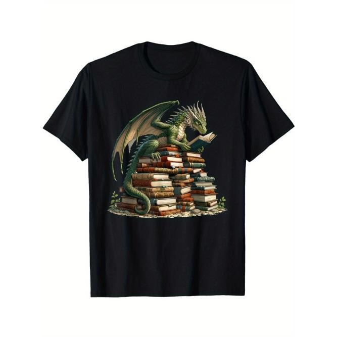 Distressed Bookworm Dragons Reading Book - Dragons and Books T-Shirt Made in USA Hoodie, Sweatshirt | UrbanDripWear.com