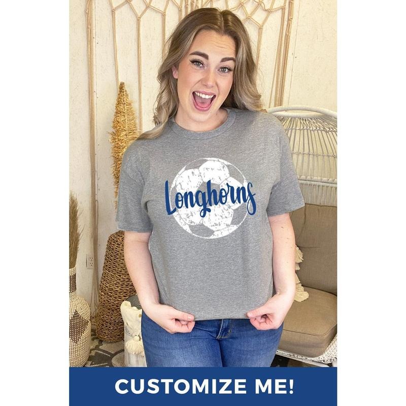 Distressed Soccer with Personalization T-Shirt Hoodie, Sweatshirt | UrbanDripWear.com
