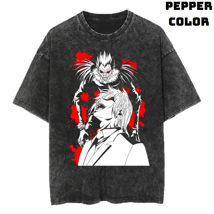 Divine Justice Vintage Graphic Tees, Ryuk Tshirt, Death Note Shirts, Anime Clothing, Unisex Manga Anime Shirt Top...