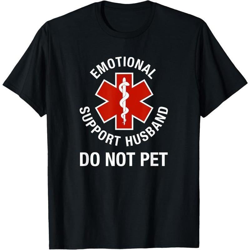 Do Not Pet Emotional Support Husband Funny T-Shirt Hoodie, Sweatshirt | UrbanDripWear.com