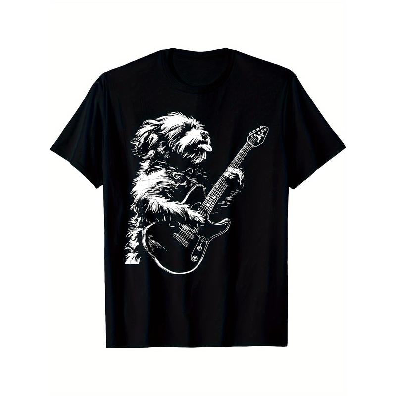 Dog Guitarist Guitar- Cavapoo Dad Mom T-Shirt, Men's T-shirts  made in usa Hoodie, Sweatshirt | UrbanDripWear.com