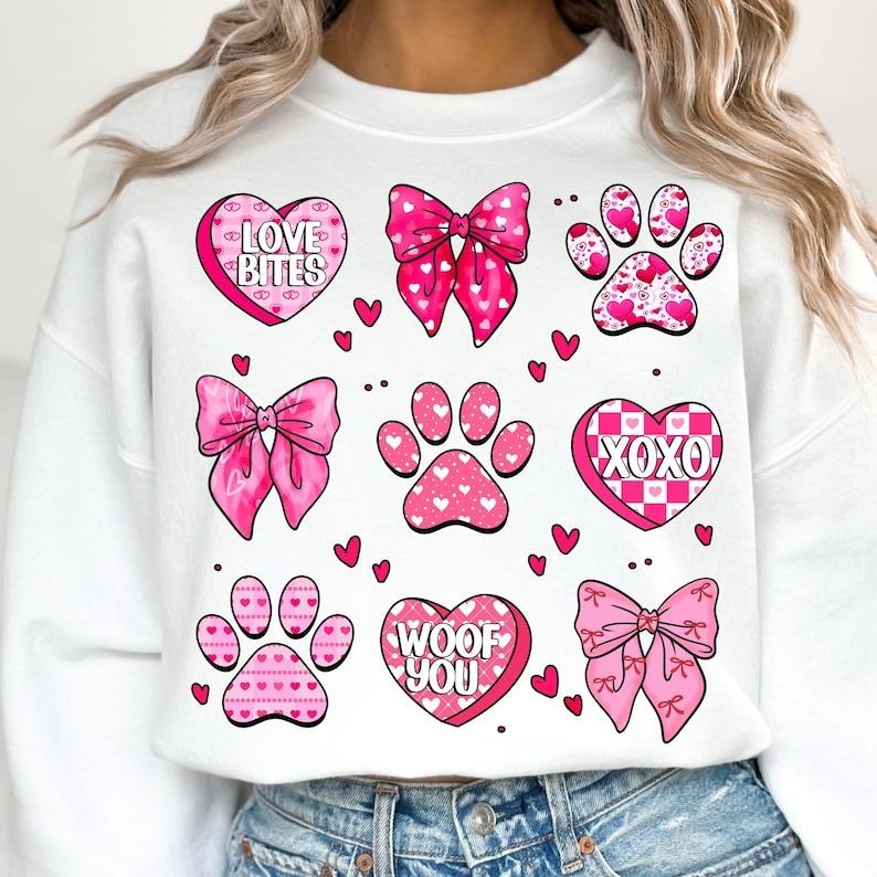 Dog Mama Coquette Valentine Sweatshirt   Dog mom Valentine day Mother Day Gift for Mom T-Shirts, Hoodie | UrbanDripWear.com