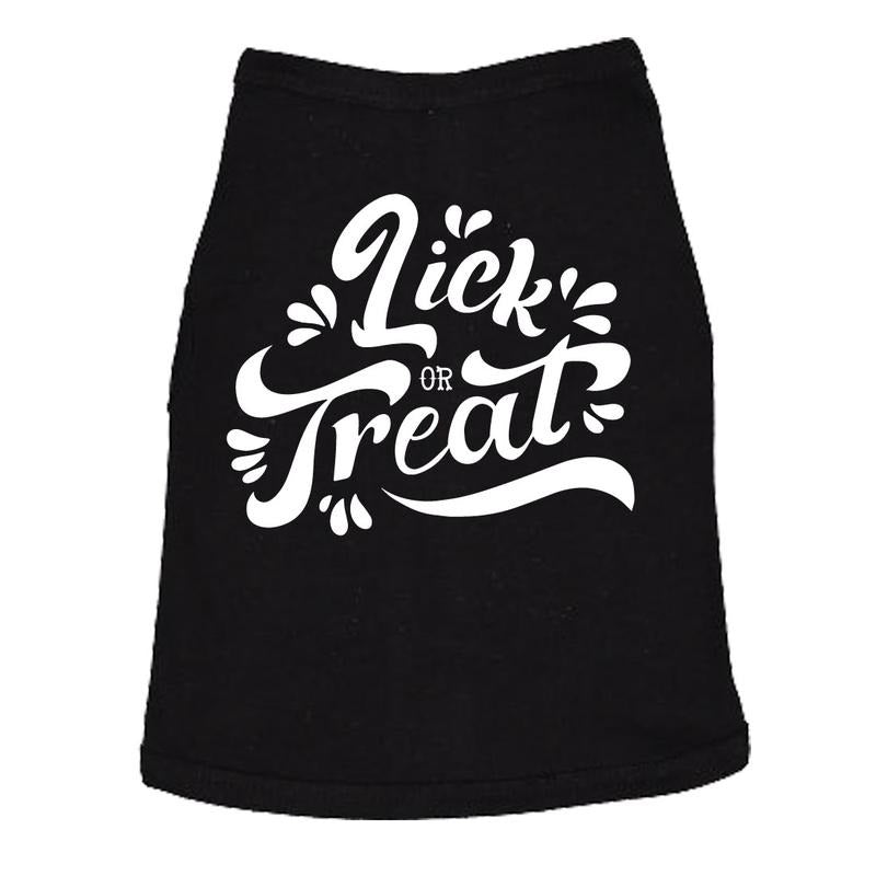 Dog Shirt Lick Or Treat Funny Halloween Trick Or Treat Tee For Family Pet Halloween Shirt For Dogs Funny Dog Puppy Shirt...