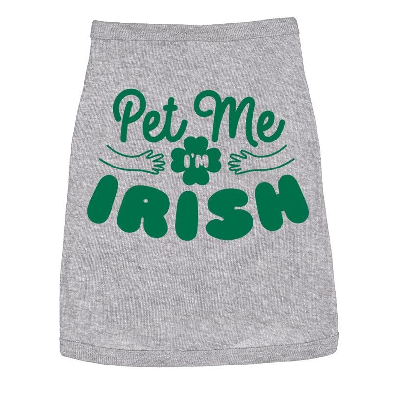 Dog Shirt Pet Me Im Irish Funny Saint Patricks Day T Shirt Clothes for Pet Puppy Saint Patrick's Day Shirt For Dogs Funny...