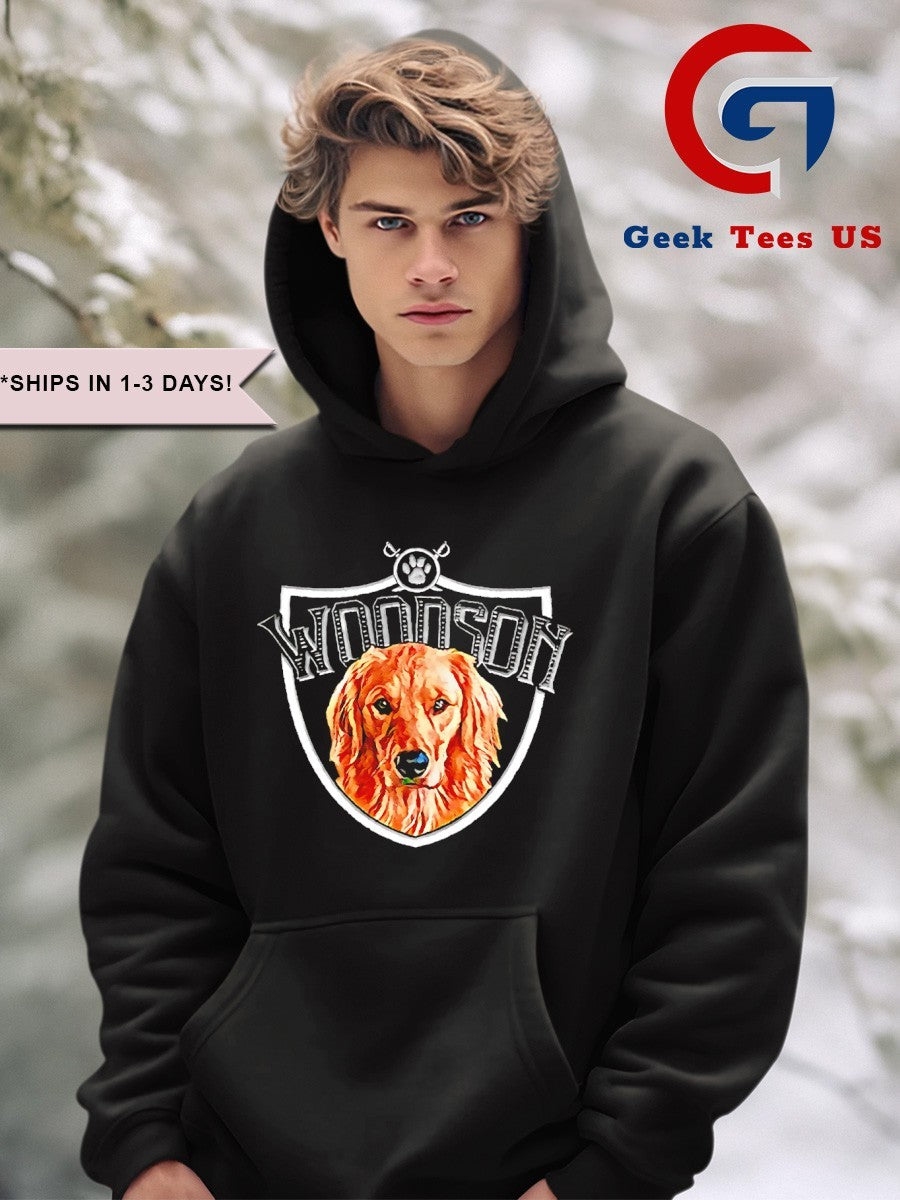 Dog Woodson Las Vegas Raider logo shirt