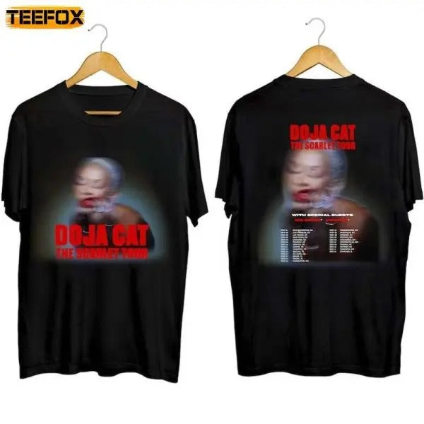 Doja Cat The Scarlet Tour 2023 Adult Short-Sleeve T-Shirt Hoodie, Sweatshirt | UrbanDripWear.com