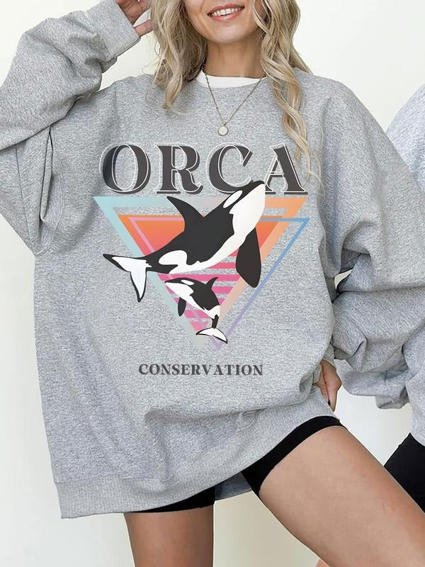 Retro 90s Orca T-shirt, Ocean/Marine Life/Nature/Wildlife Conservation Hoodie | Gift for Orca/Dolphin Enthusiasts | PNW...