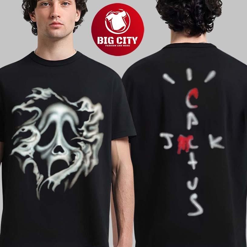 Don Toliver X Travis Scott Cactus Jack X Scream Airbrush Ghostface Two Sided Shirt