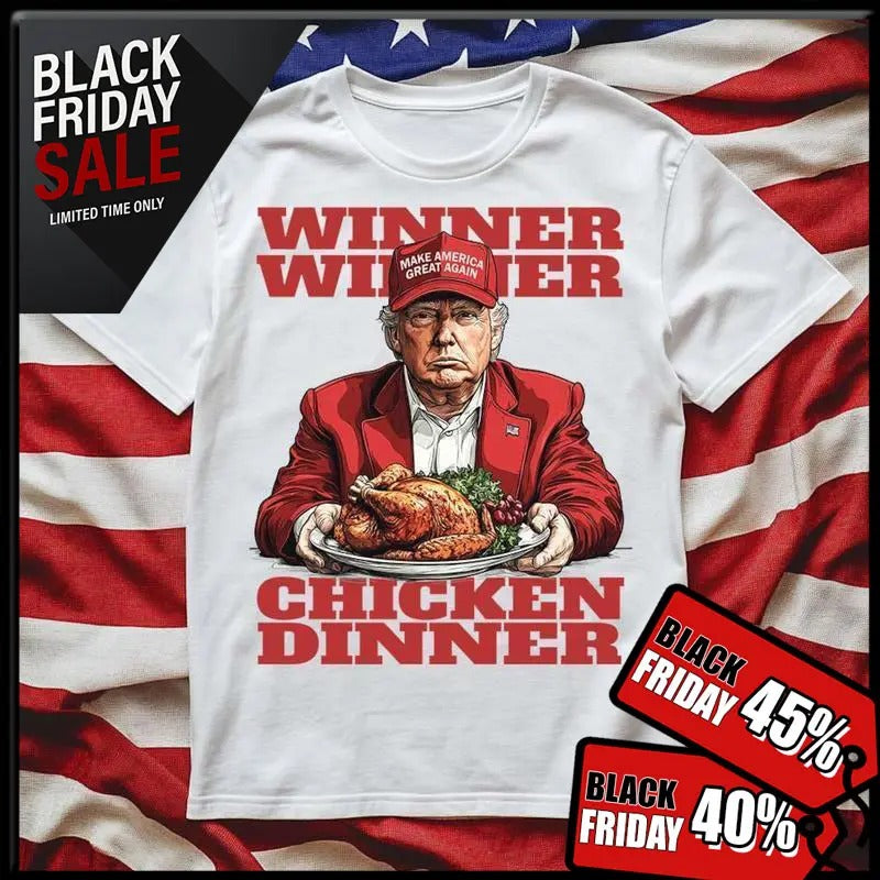 Don|ald Tru|mp Winner Winner Chicken Dinner Shirt, President Tr|ump 47 Sweatshirt, Tru|mp Hoodie | UrbanDripWear.com
