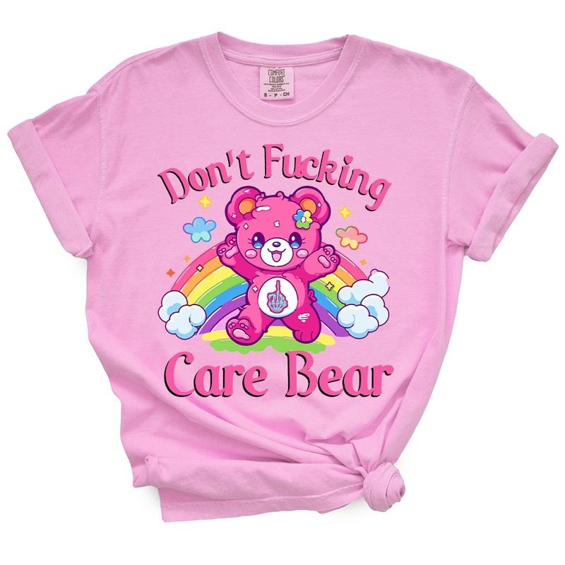 Don't Fucking Care Bear TShirt Top Womenswear Hoodie, Sweatshirt | UrbanDripWear.com