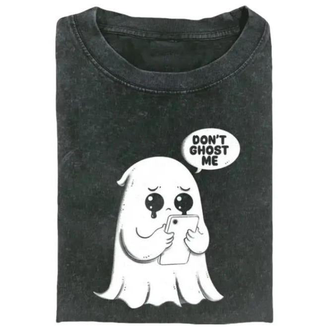 Don't Ghost Me Tee, Funny Halloween Shirt, Holloween Horror T-Shirt, Y2K 90s Graphic Shirt, gift for her, him, Womenswear...